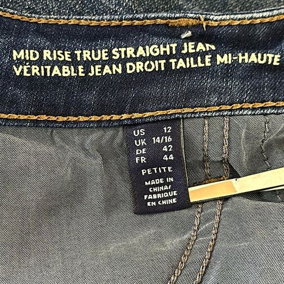 Lands End Jeans 12P Mid Rise True Straight - Picture 12 of 14